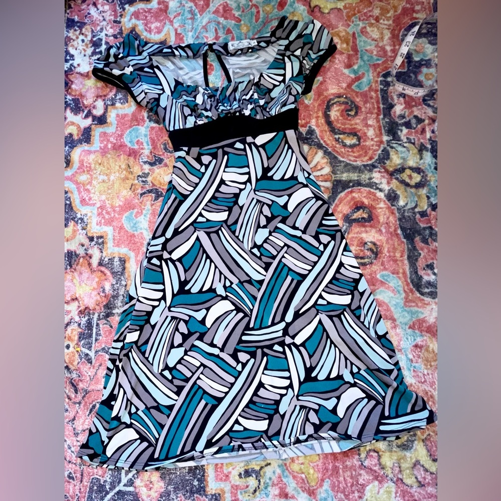 Adorable Multi Color And Pattern Dress Euc Size:S… - image 1